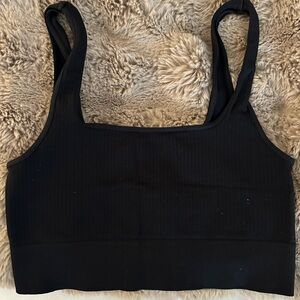 Etiquette Black Seamless Square-Neck Bralette